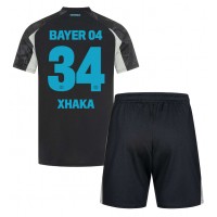 Fotballdrakt Barn Bayer Leverkusen Granit Xhaka #34 Tredjedraktsett 2024-25 Kortermet (+ Korte bukser)